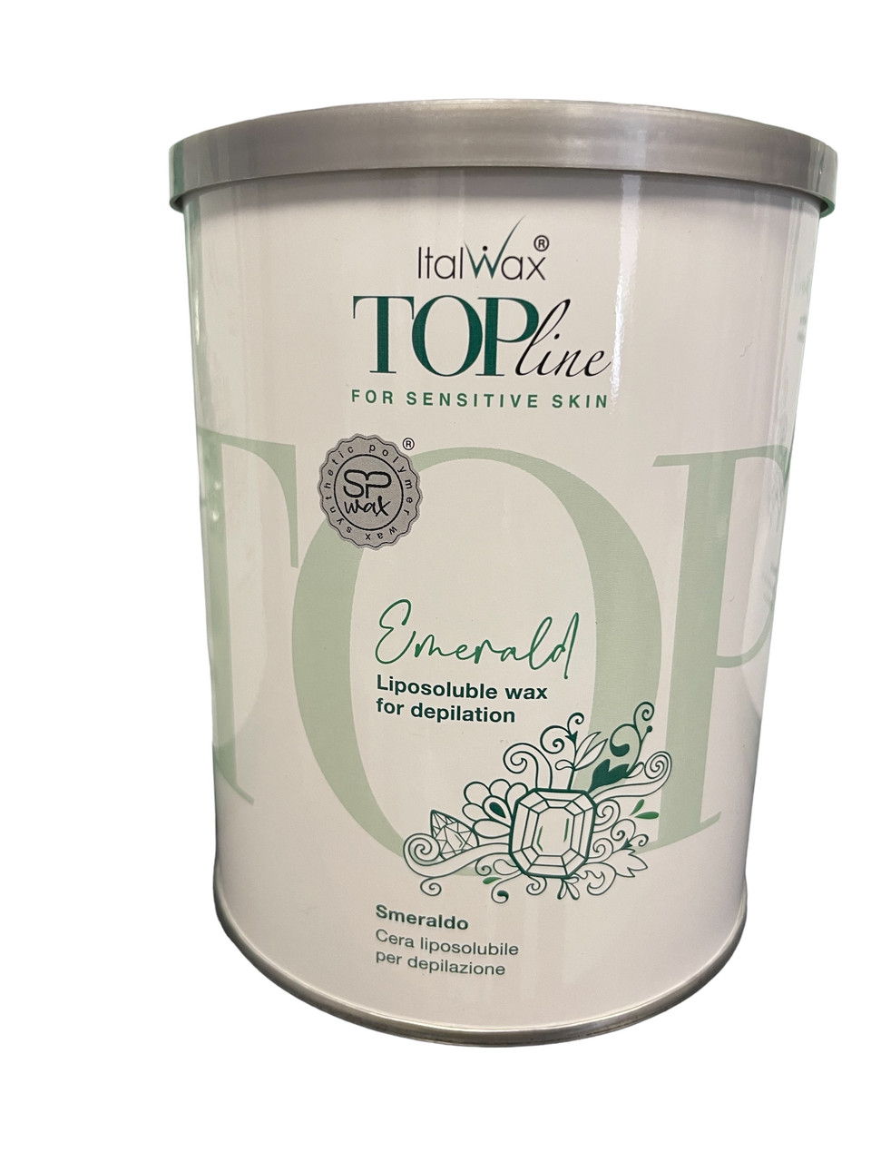Віск теплий у банці для депіляції Italwax Emerald Смарагд 800 мл.