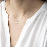 Срібне кольє з буквою О 18623о Онікс 45, фото 2