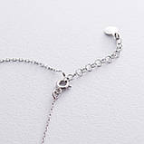 Срібне кольє з буквою О 18623о Онікс 45, фото 4