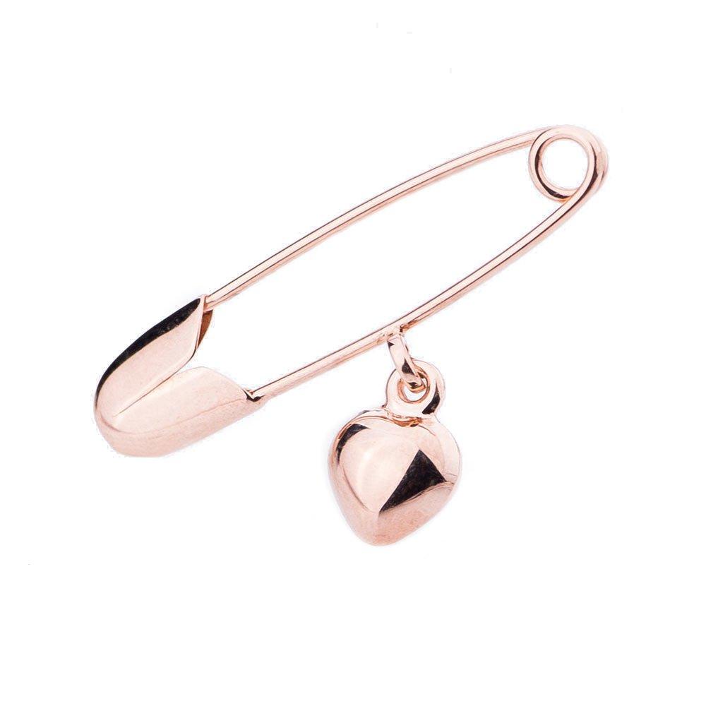 Золота шпилька Сердечко зак00052 Онікс, фото 1