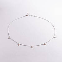 Срібне кольє Клевер 181154 Онікс 45