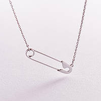 Срібне кольє Булавка 1084 Онікс 40