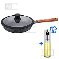 Сковорода с крышкой антипригарная 28 см Higher Kitchen НК-319 для индукционной плиты сковородка для жарки