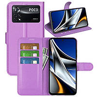 Чохол-книжка Litchie Wallet Poco X4 Pro 5G Violet KS, код: 8130864