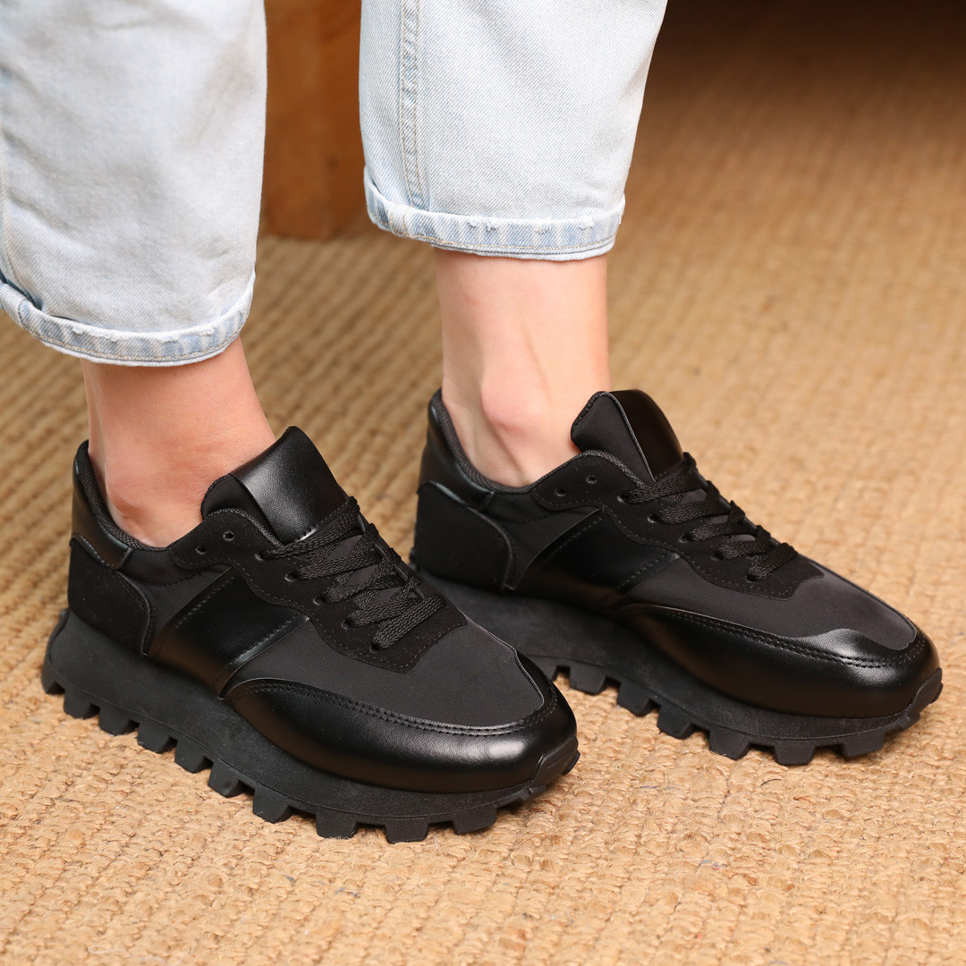 Кроссовки женские черные кроссы спортивные кроссовки для женщин tts Salex Кросівки жіночі чорні кроси - фото 7 - id-p2207323023