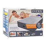Надувне ліжко велюр із насосом 220V Intex 64414, фото 5