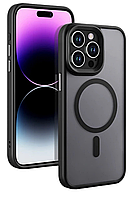 Чохол Color Frame матовий напівпрозорий з кольоровою рамкою та Magsafe для iPhone 12 Pro Max Black