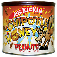 Арахис Ass Kickin Chipotle Honey Roasted Spicy Peanuts 340g