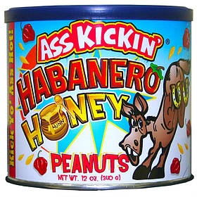 Арахіс Ass Kickin Habanero Honey Roasted Spicy Peanuts 340g