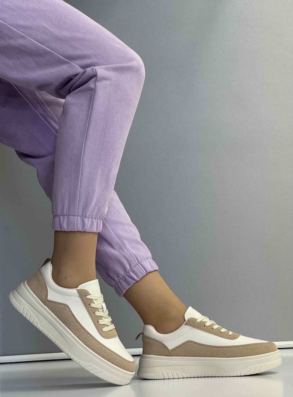 Кросівки жіночі 8 пар у ящику бежевого кольору 36-41, фото 1