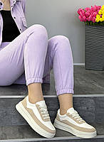 Кросівки жіночі 8 пар у ящику бежевого кольору 36-41, фото 3