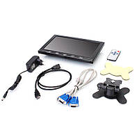 Автомобильный ЖК-монитор 10.1", AV + VGA +HDMI +RCA разъемы, 1024*600ips, 12-24V, BOX d