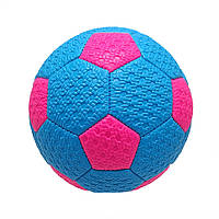 Мяч футбольный детский Bambi 2027 размер № 2, диаметр 14 см Blue-Pink, Vse-detyam