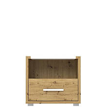 Тумба приліжкова в спальню з ЛДСП KOM1S Рутенія Gerbor Дуб артизан/Німфея альба