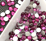 Стрази клейові (на клей) Premium Fuchsia SS10 Non-hot Fix 100 шт Холодної фіксації, фото 3