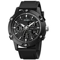 Часы наручные мужские SKMEI 1757BKBK BLACK-BLACK, часы наручные электронные тактические. Цвет: черный Salex