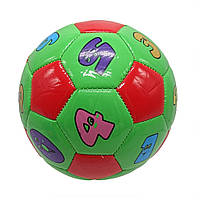 Мяч футбольный детский "Цифры" Bambi 2029M размер № 2, диаметр 14 см Green-Red, Toyman