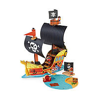 Игровой набор Janod Корабль пиратов 3D J08579, Land of Toys
