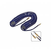 Шланг спиральный для пневмоинструмента 8х12ммх20м (полиуритан) ШП-81220 синий - Вища Якість та Гарантія!