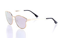 Очки женские круглые очки с золотой оправой солнцезащитные очки Salex Окуляри жіночі круглі очки з золотою