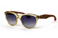 Классические женские очки бежевые очки от солнца на лето Miu Miu Salex Класичні жіночі окуляри бежеві очки від