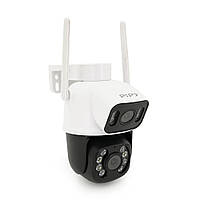 4+2Мп Wi-Fi/LAN видеокамера с двумя объективами уличная SD/карта PP-IPC35D4MP25 PTZ 2.8mm ICSee g