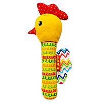 Іграшка м'яконабивна «Брязкальце Півник» Macik МС 010302-02, World-of-Toys