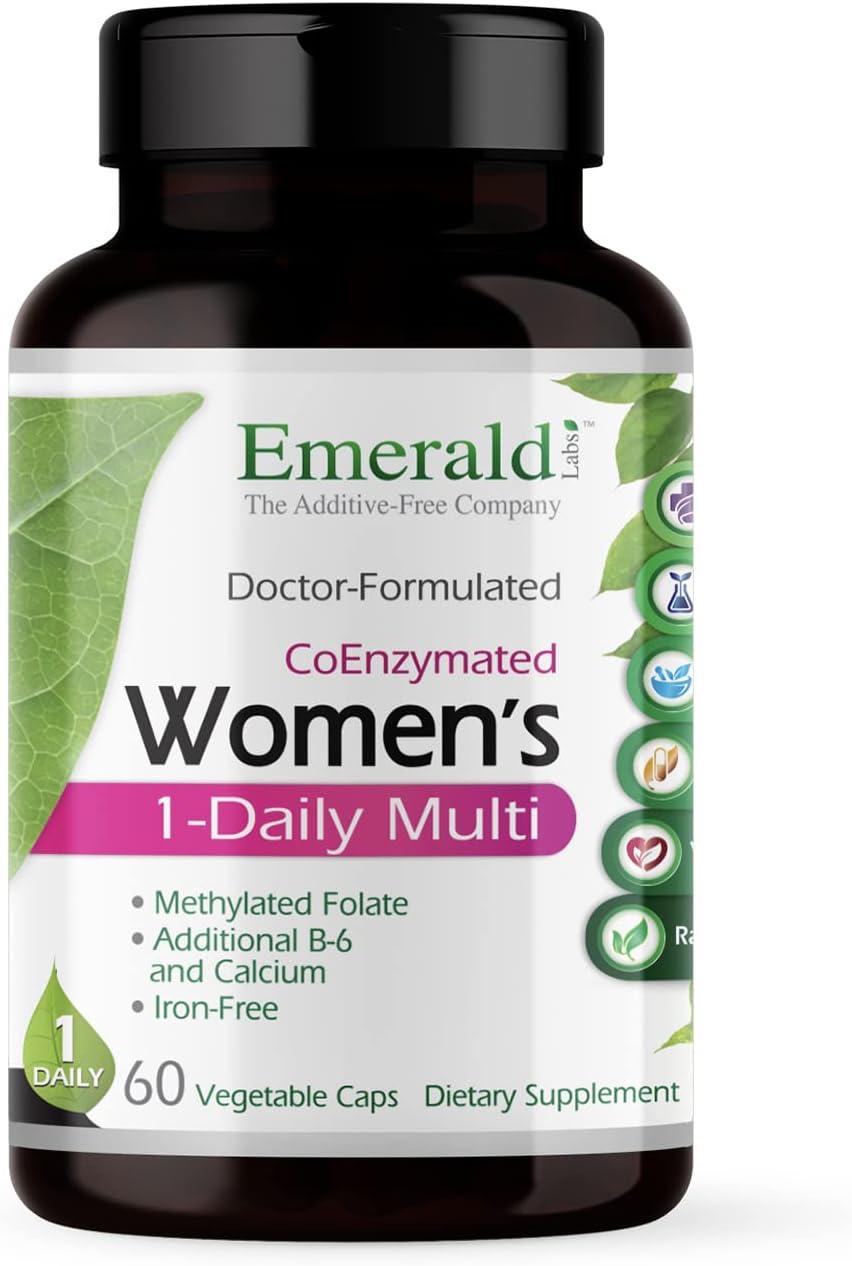 Біодоступні щоденні вітаміни преміумкласу Emerald Labs Women's 1-Daily Multi 60 капсул