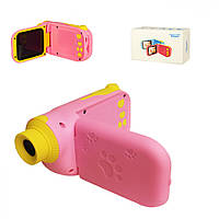Детская цифровая видео камера C138 с картой памяти (Розовый) Salex Дитяча цифрова відеокамера C138 з карткою