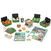 Ігровий набір для супермаркету Farmer's Market Play Pack KidKraft 53540, 34 аксесуари, Land of Toys