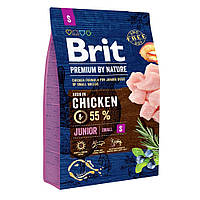 Сухой корм для щенков и молодых собак мелких пород (весом до 10 кг) Brit Premium Junior S 3 кг (курица) g