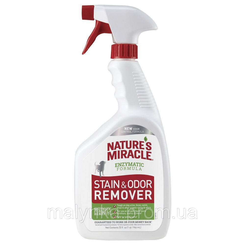 Спрей-знищувач Nature's Miracle Stain & Odor Remover для видалення плям і запахів від собак 709 мл g