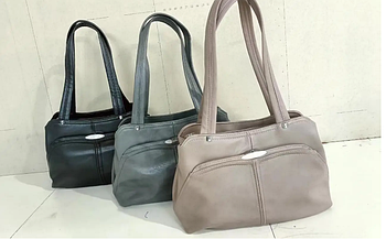 Сумочка жіноча містка на блискавці з кишенею в різних кольорах Liza