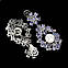 Срібні сережки з танзанітом і перлами (Тз399), фото 2