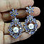 Срібні сережки з танзанітом і перлами (Тз399), фото 3