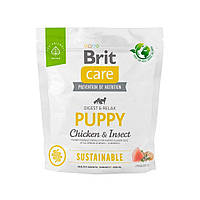 Сухой корм для щенков всех пород Brit Care Dog Sustainable Puppy 1 кг (курица и насекомые) g