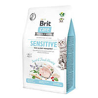 Сухой корм для кошек с пищевой непереносимостью Brit Care Cat GF Insect 400 г (насекомые и рыба) g