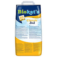 Наполнитель туалета для кошек Biokat's Classic 3in1 18 л (бентонитовый) d
