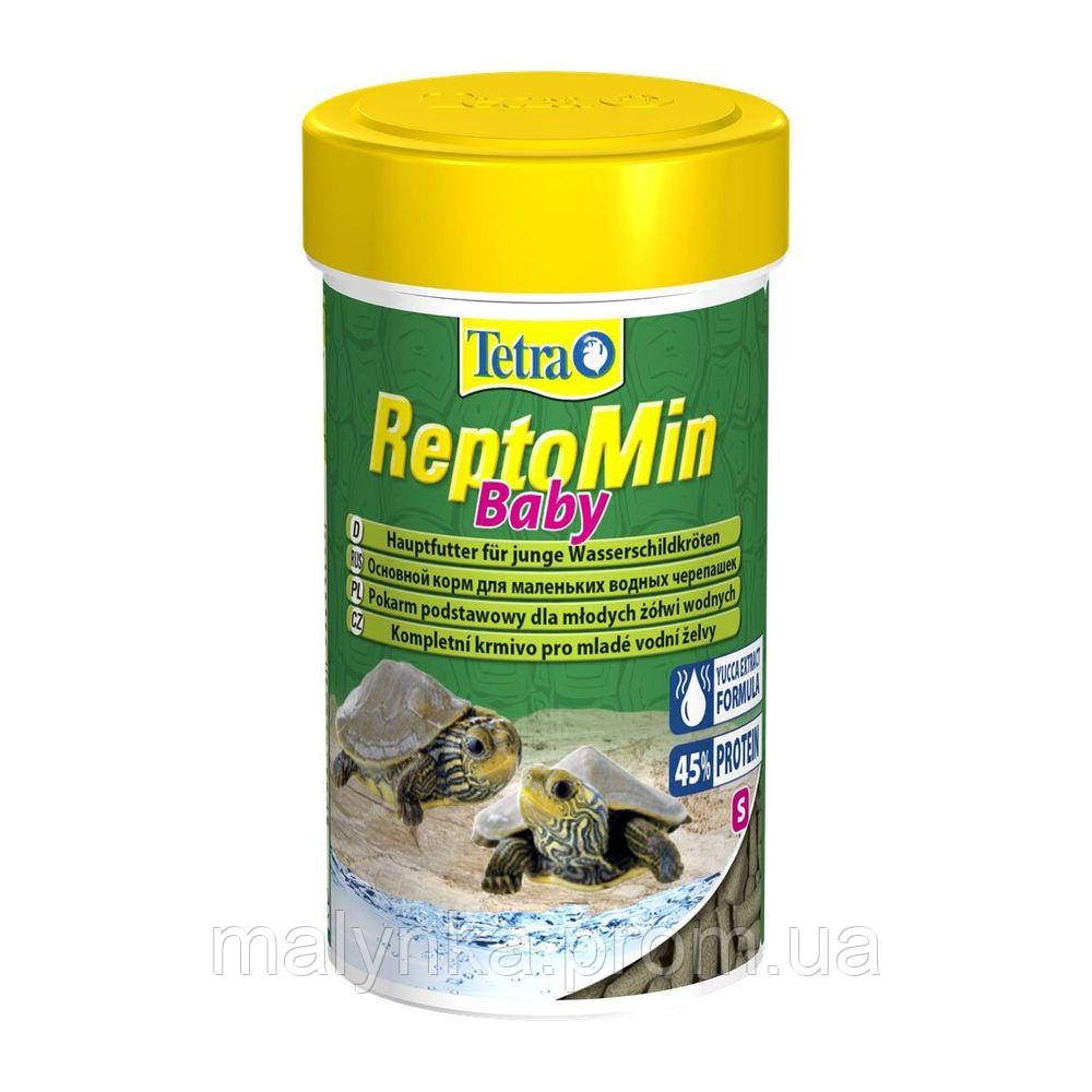 Сухий корм для маленьких водоплавних черепах Tetra в паличках ReptoMin Baby 100 мл g