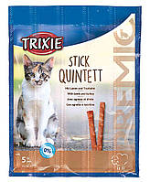 Лакомство для кошек Trixie PREMIO Quadro-Sticks 5 шт. (лосось и форель) g