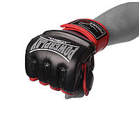 Перчатки для MMA PowerPlay PP_3058_M_Black/Red, Черно-Черные M, Land of Toys
