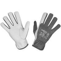 Защитные перчатки Neo Tools козья кожа, р.10, серо-белый (97-656-10) - Вища Якість та Гарантія!