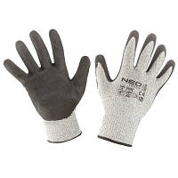 Защитные перчатки Neo Tools нитриловое покрытие, полиэфирный трикотаж, р.9, серый (97-610-9) - Вища Якість та
