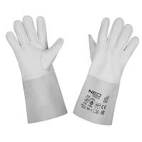 Защитные перчатки Neo Tools сварщика козья кожа, защита от горения и брызг металла, р.11, белый (97-653) -