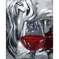Картина по номерам Santi Девушка и вино 40*50 см алмазная мозаика (954679) - Топ Продаж!