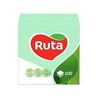 Серветки столові Ruta 100шт 1-шарові зелені 24х24см