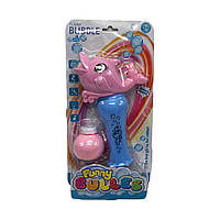 Детский генератор мыльных пузырей "Дельфин" Bambi 001-7 звук, свет Розовый, Land of Toys