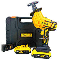 Аккумуляторная сабельная пила DeWalt DCS312NT (24V, 5A, 6 пыльних полотен) Аккумуляторная ножовка Деволт