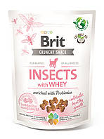 Ласощі для цуценят Brit Care Dog Crunchy Cracker Puppy Insects для росту, комахи, сироватка і пробіотики, 200 г g