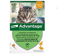 Адвантейдж 40 до 4кг 1уп(4 пипетки*0,4мл) для кошек (инсектицид) g